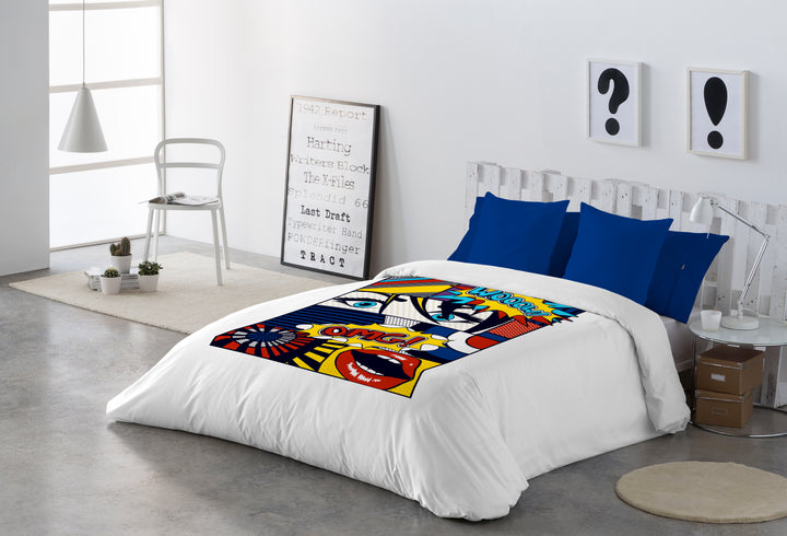 Gouchee Home Comics Queen 3pc Duvet Cover Set