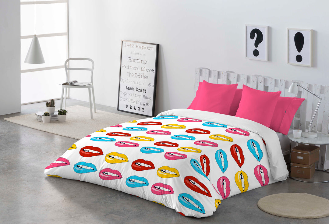 Juego de funda nórdica de 3 piezas Gouchee Home Lips Queen