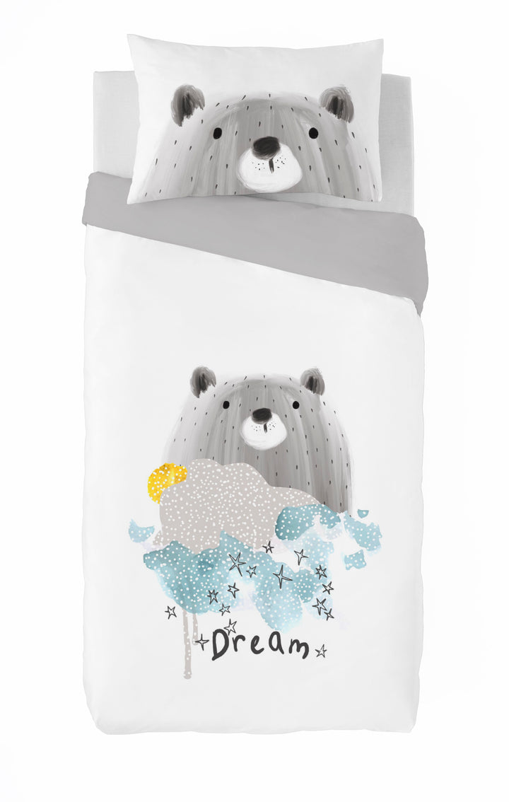 Bear Dream Twin 2pcs Duvet Cover Set (66"Wx86"L)