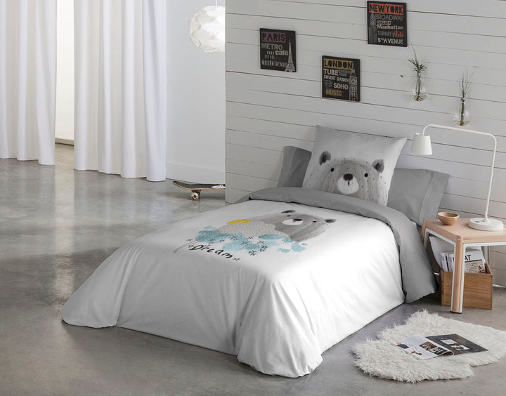 Bear Dream Twin 2pcs Duvet Cover Set (66"Wx86"L)