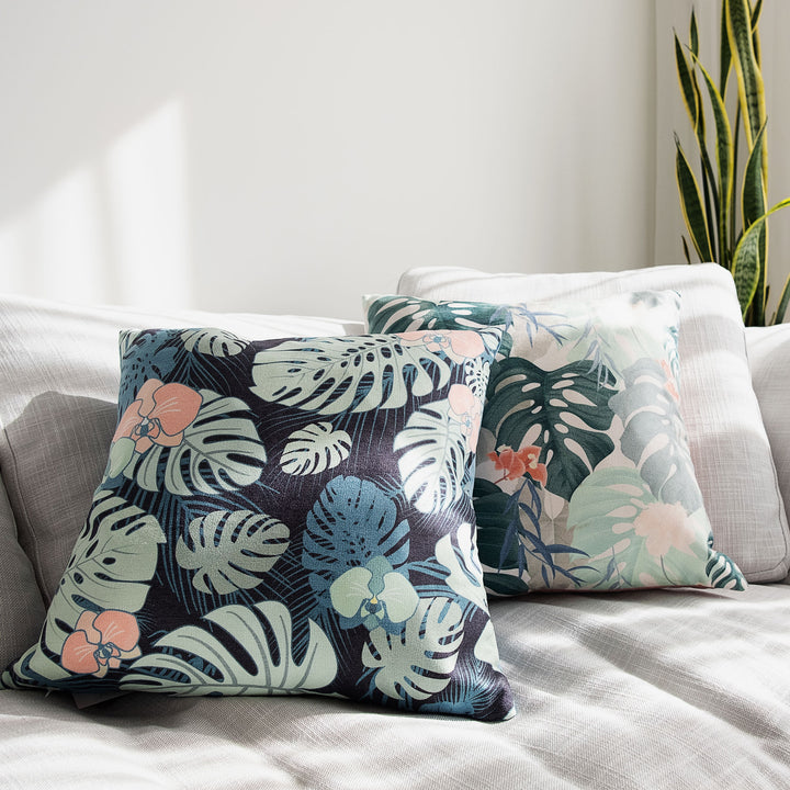 Monstera Cushion 18x18 2pk