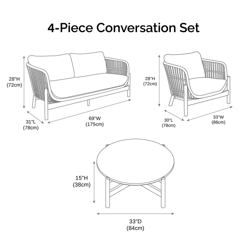 4-Piece Conversation Set