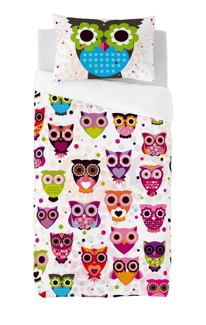 Gouchee Home Owls Twin 2pc Duvet Cover Set