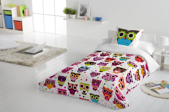 Gouchee Home Owls Twin 2pc Duvet Cover Set