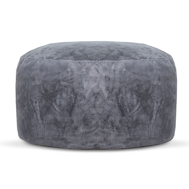 Simcoe 4ft. Faux Rabbit Fur Foam Bean Bag Pouf Chair