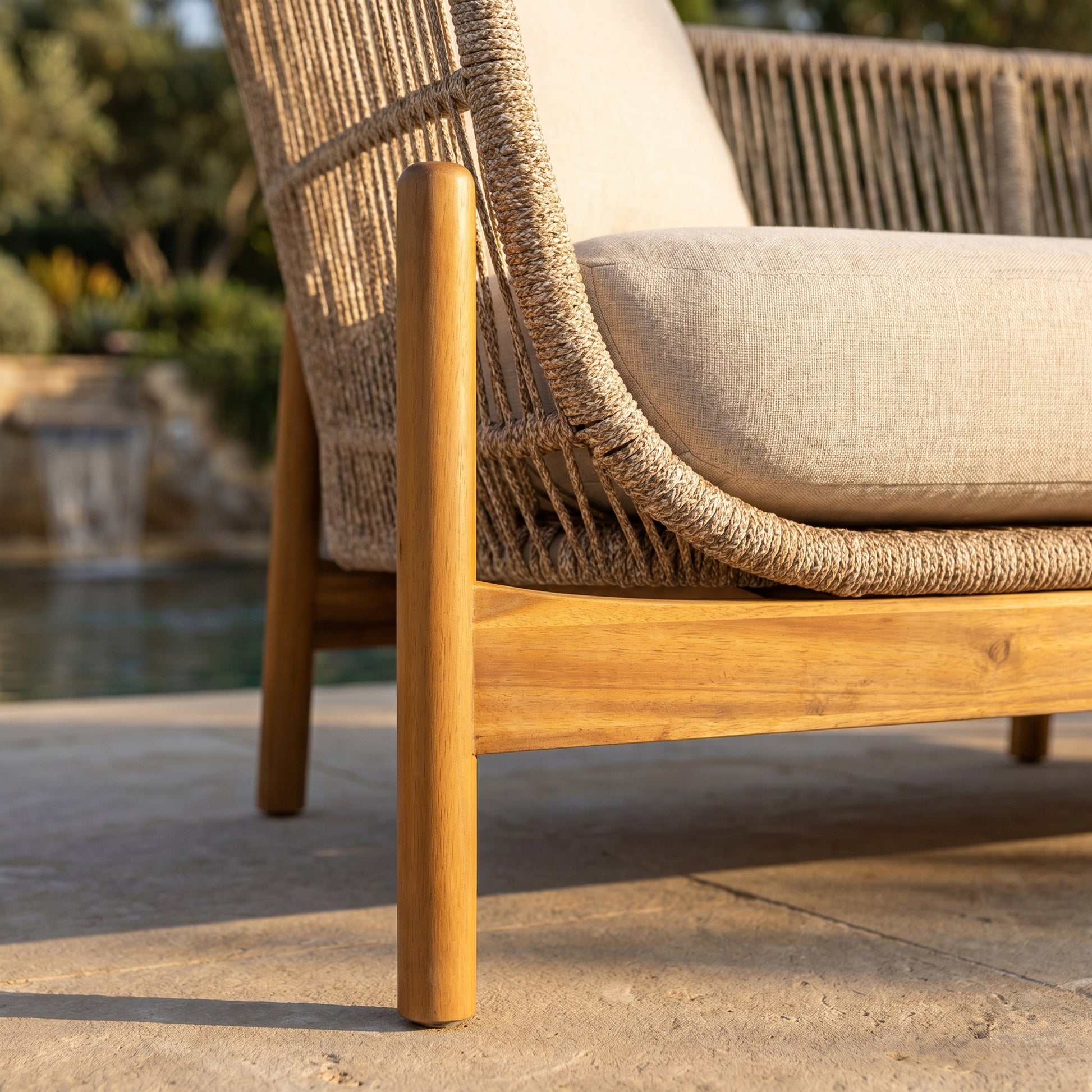 Portofino Outdoor 4-Piece Conversation Set Natural-4pc
