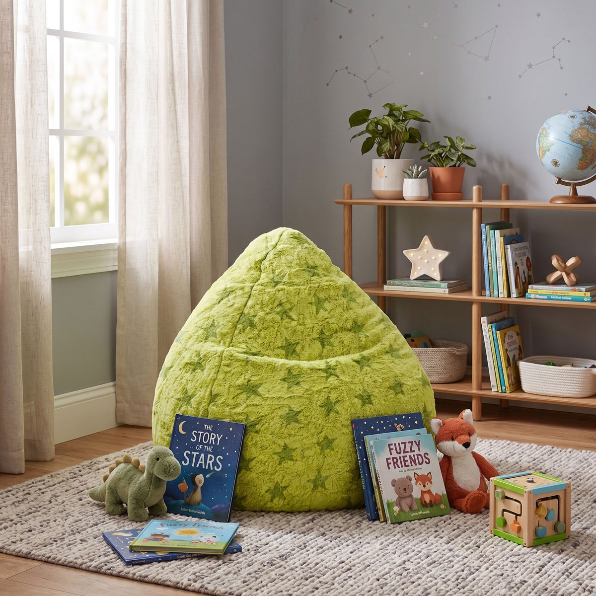 FLUFFY STARS Bean Bag Chair