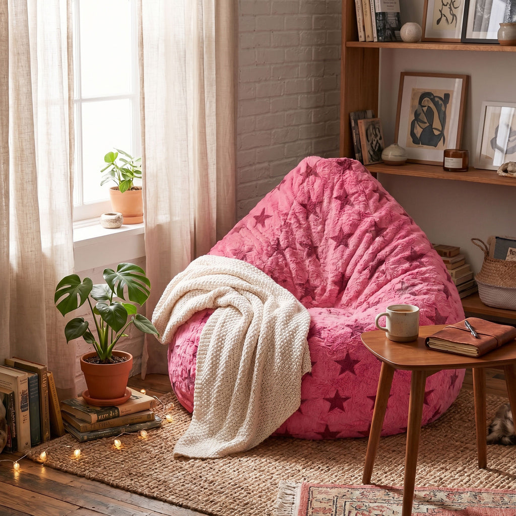 FLUFFY STARS Bean Bag Chair