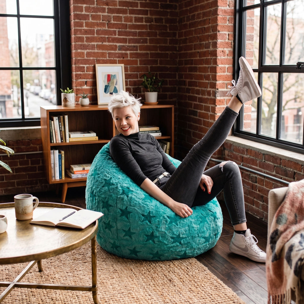 FLUFFY STARS Bean Bag Chair