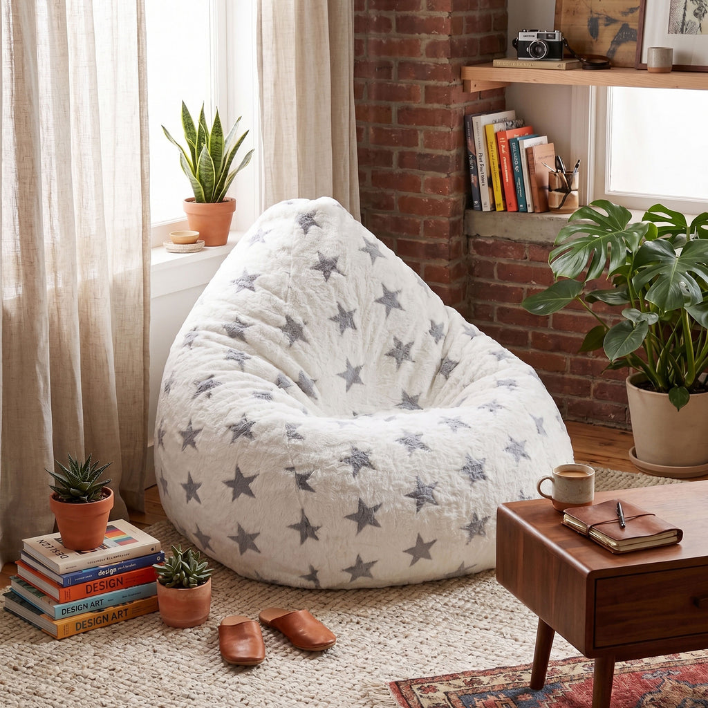 FLUFFY STARS Bean Bag Chair