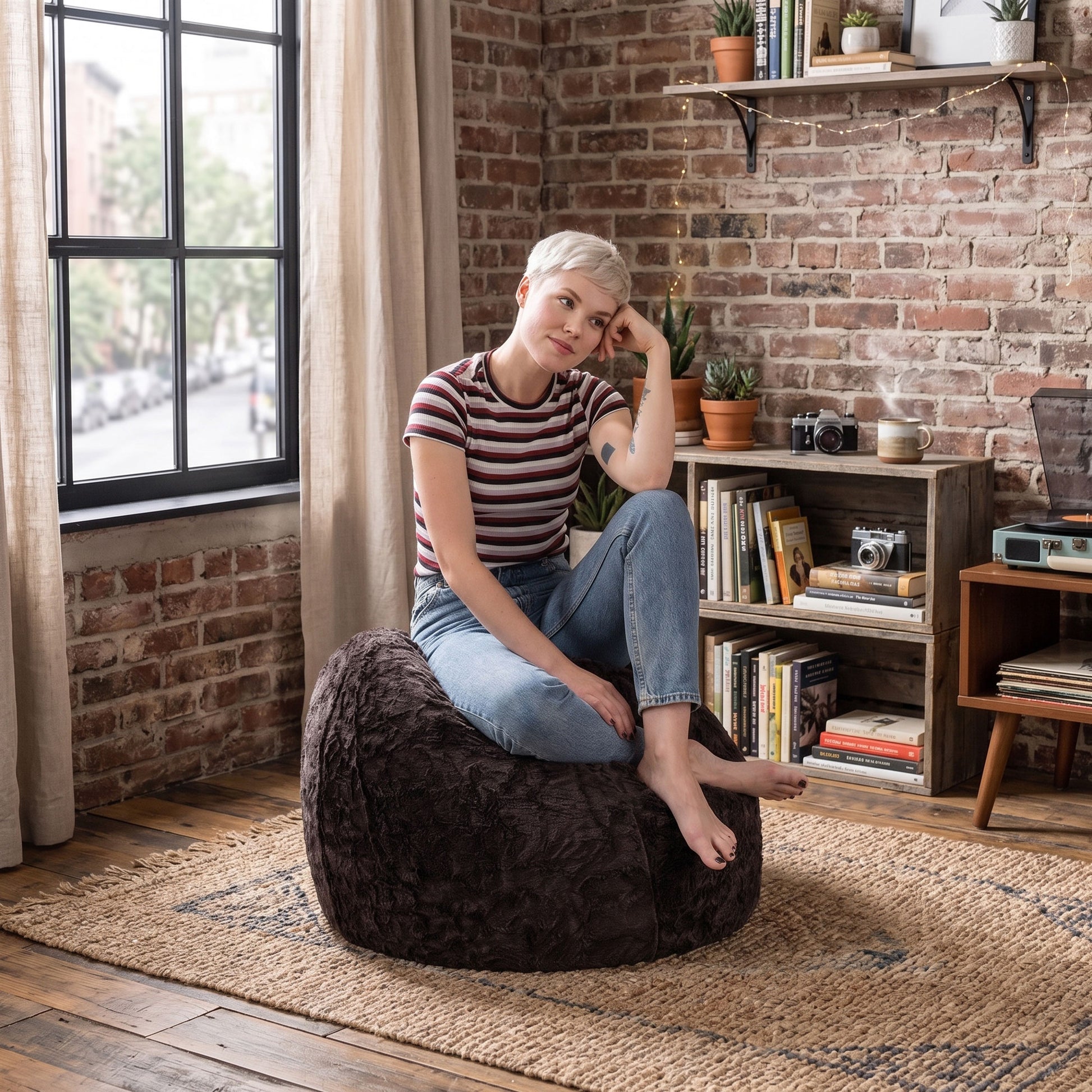 Sillón puff mullido