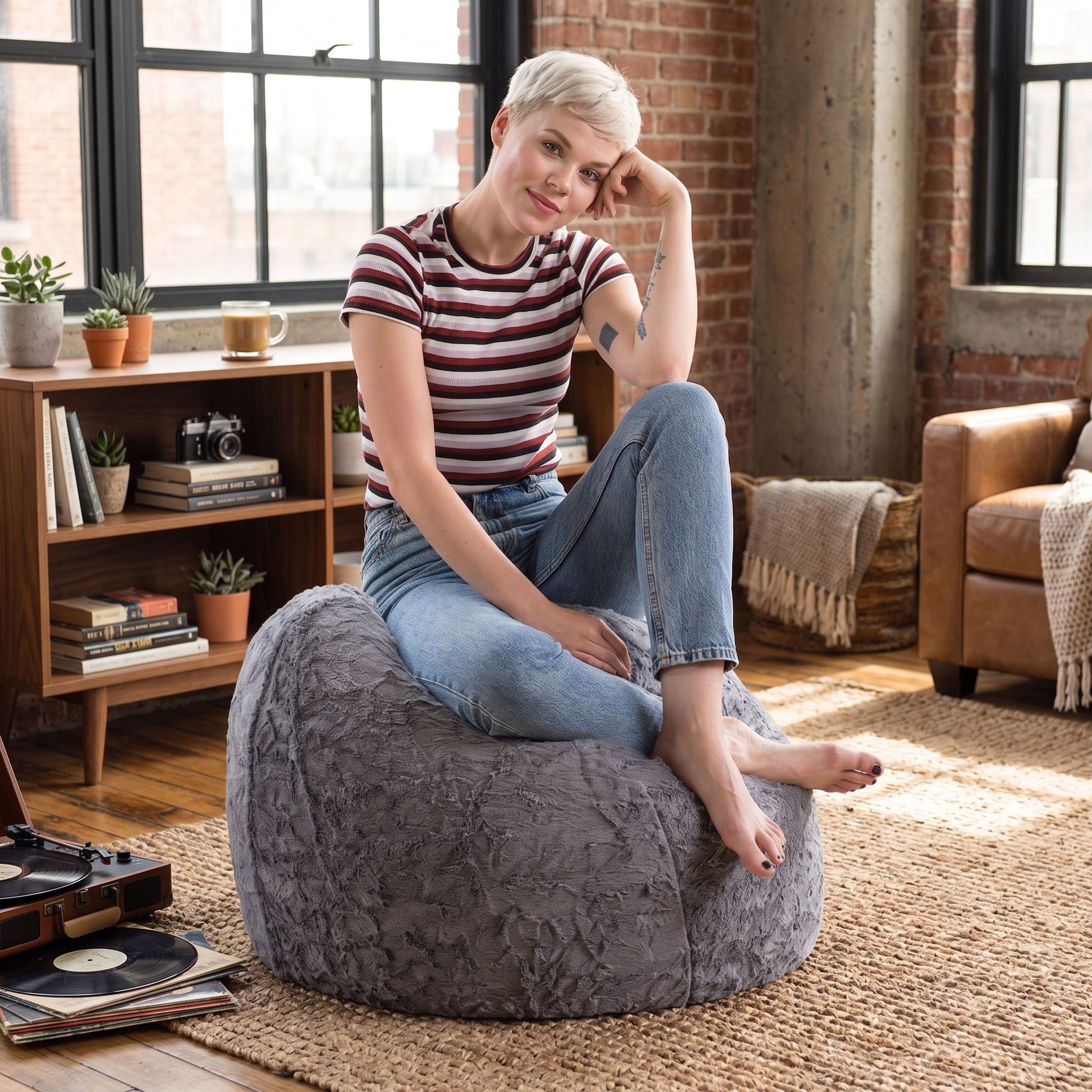 Sillón puff mullido
