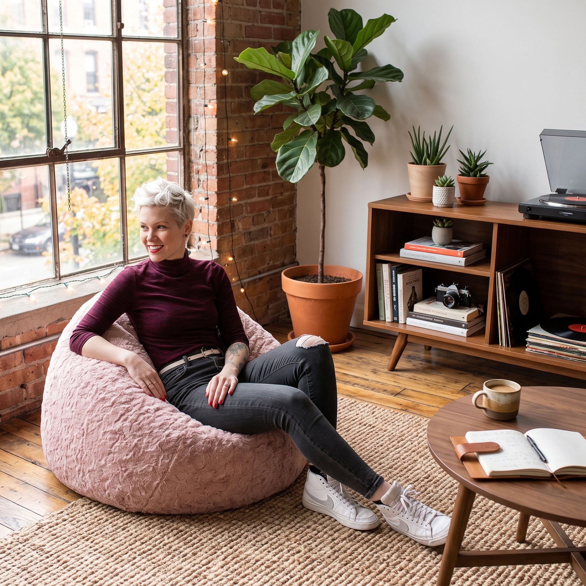 Sillón puff mullido