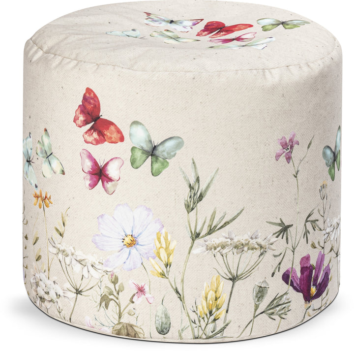 Dotcom Butterfly Bean Bag Pouf 20"dia x 16"h