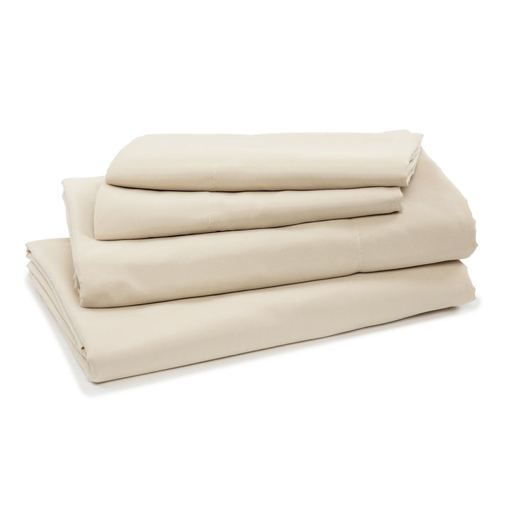 Ensemble de draps séparés en microfibre pour lit queen size blanc