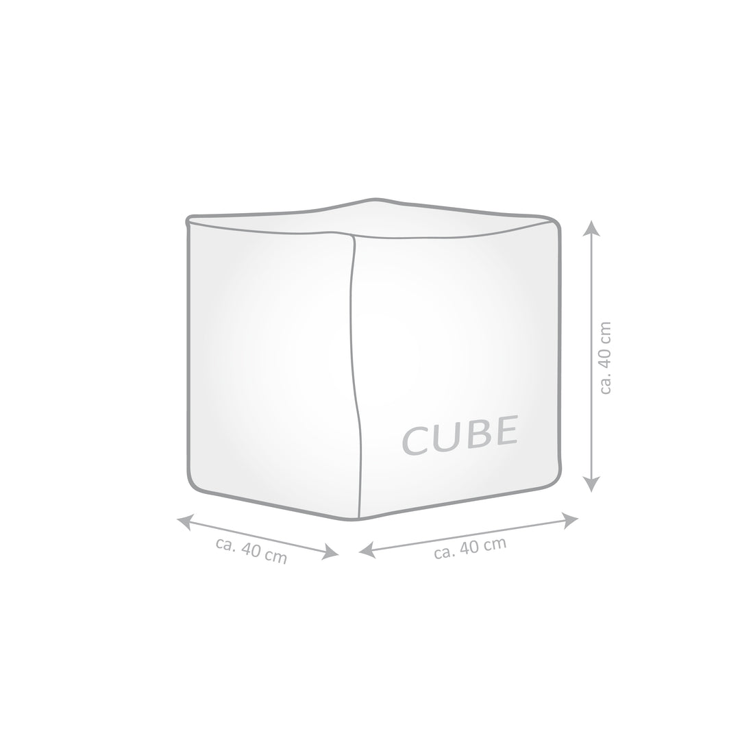 Pouf Ottoman Cube en Paille (L)