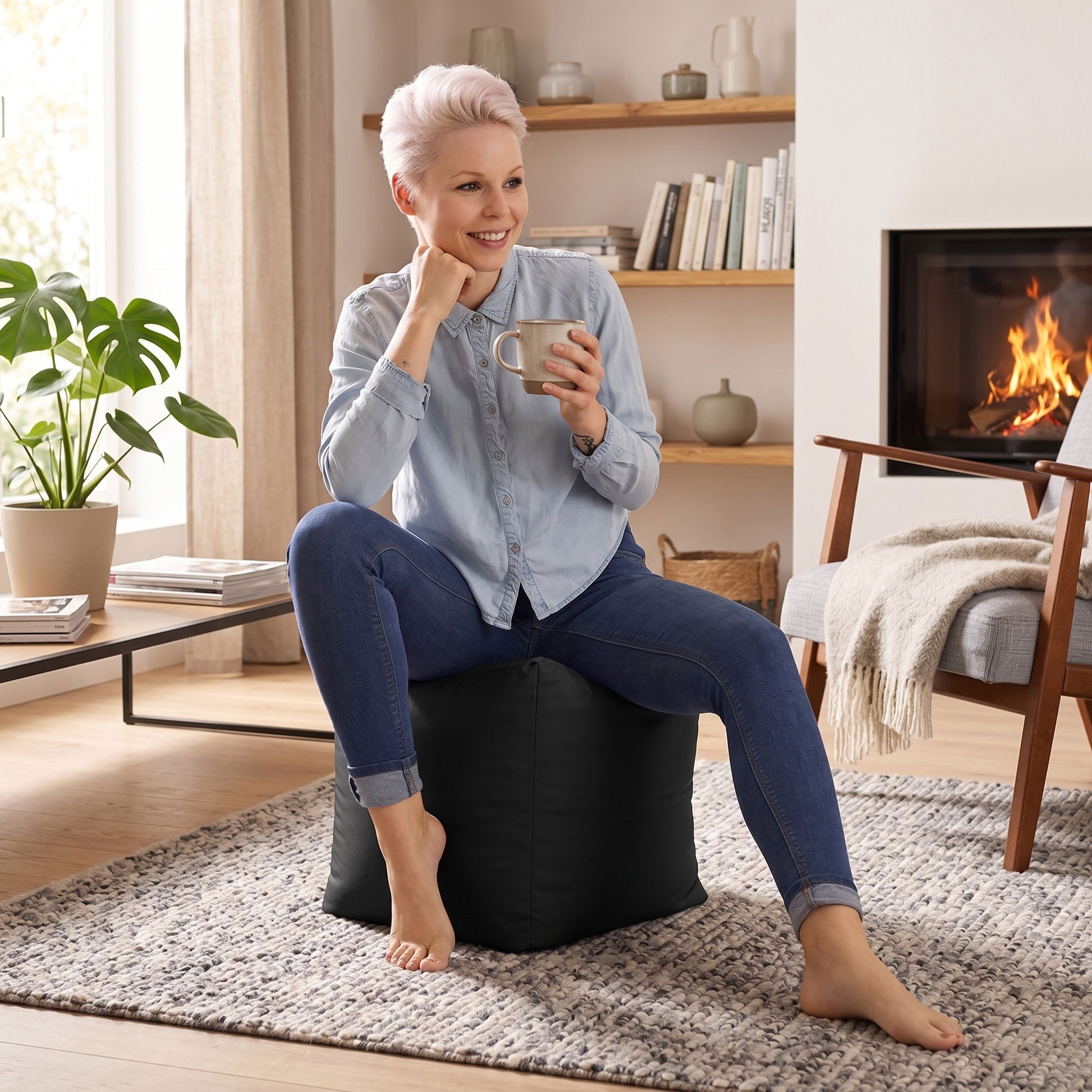 Cube Brava Pouf Ottoman Shell