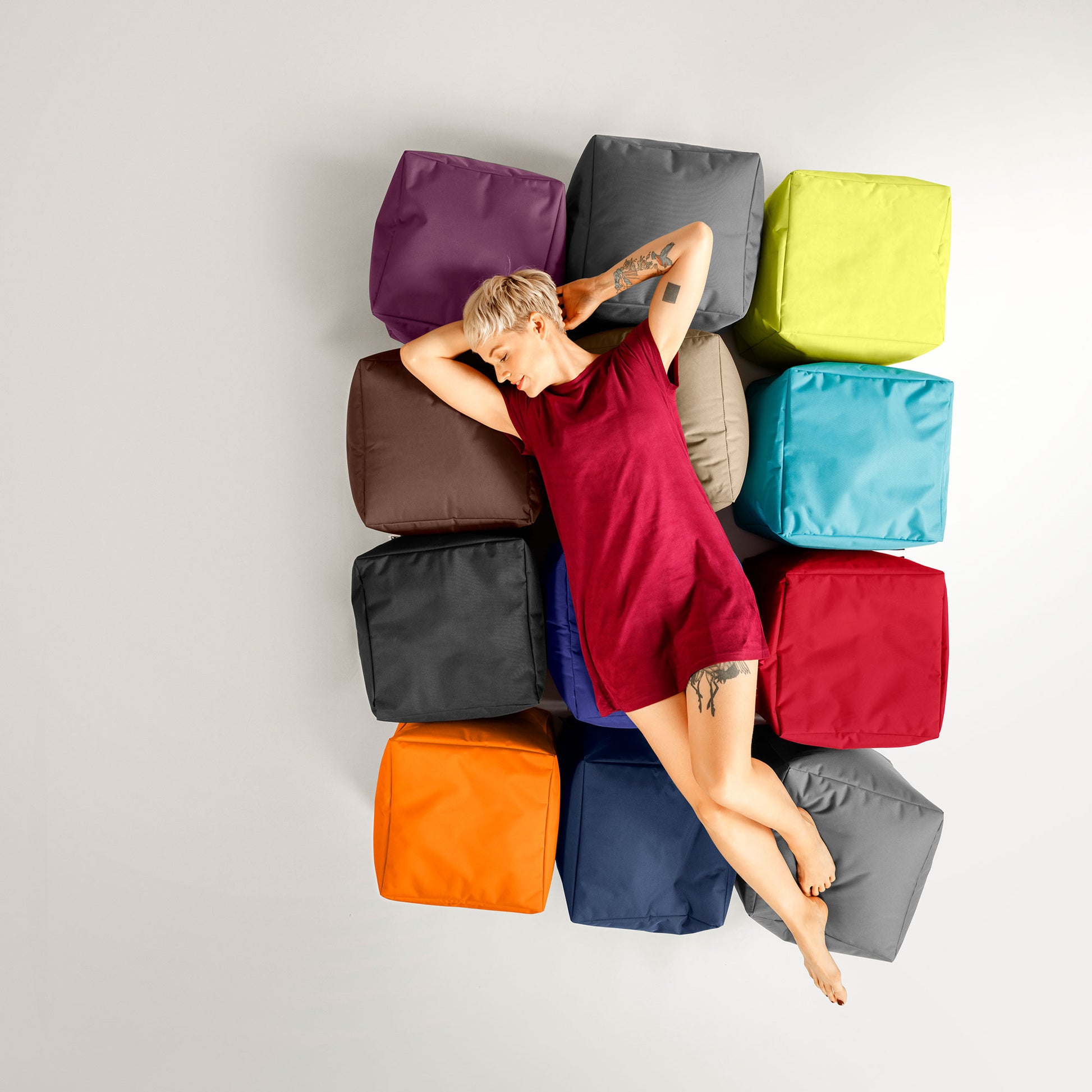 Cube Brava Pouf Ottoman Shell