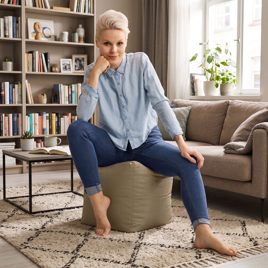 Cube Brava Pouf Ottoman Shell
