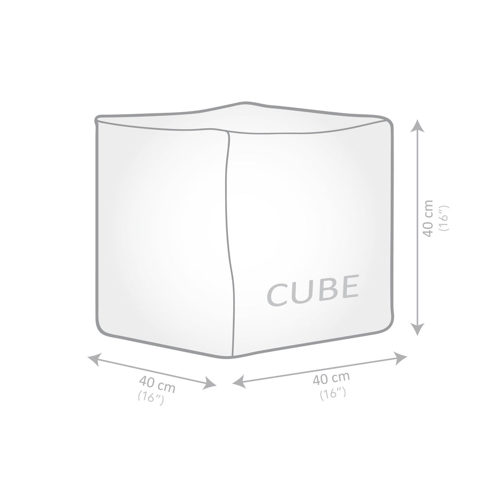 Puf otomano con forma de cubo
