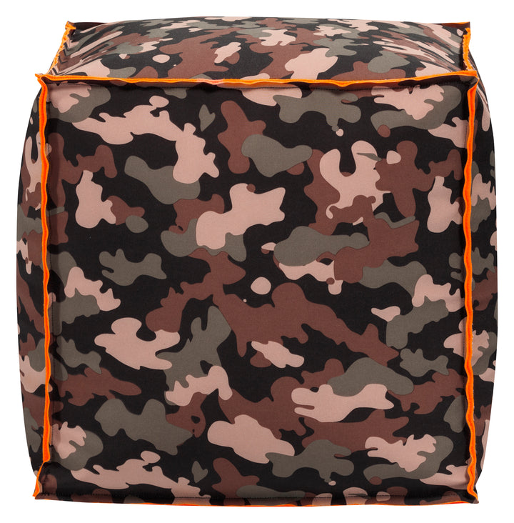 Cube Camo Ottoman Pouf