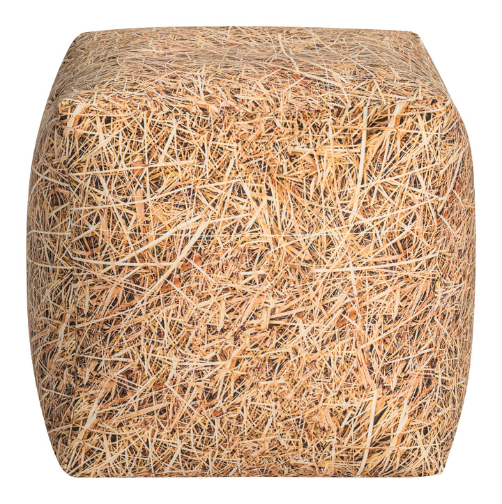 Pouf Ottoman Cube en Paille (L)