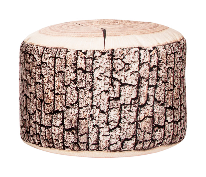 Dotcom Wood Ottoman Pouf