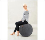 Gouchee Home Alfa Sitting Ball Chaise de ballon d'exercice au design européen pour bureaux, Pilates à domicile, posture ergonomique, équilibre, stabilité et fitness Ballon suisse esthétique avec housse souple et poignée.