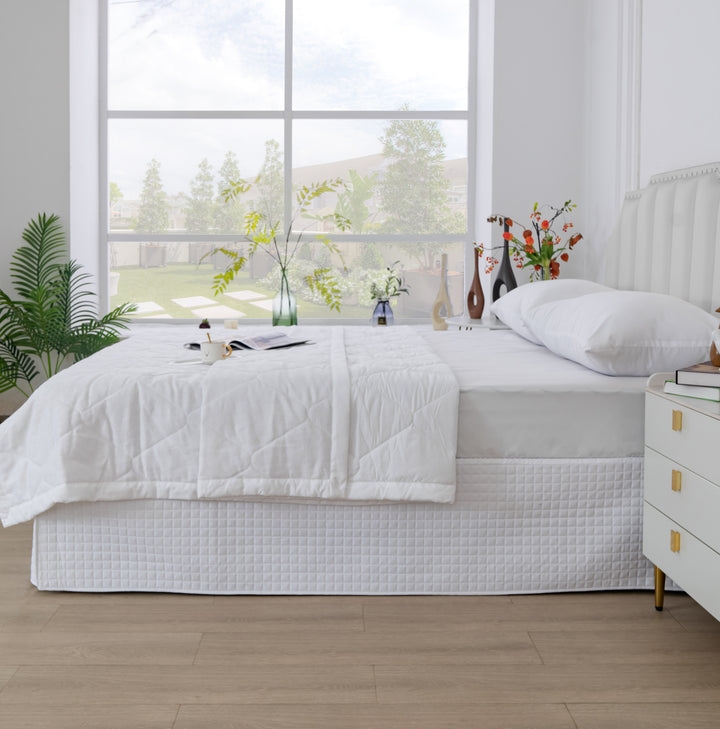 Gouchee Home Grid Bedskirt