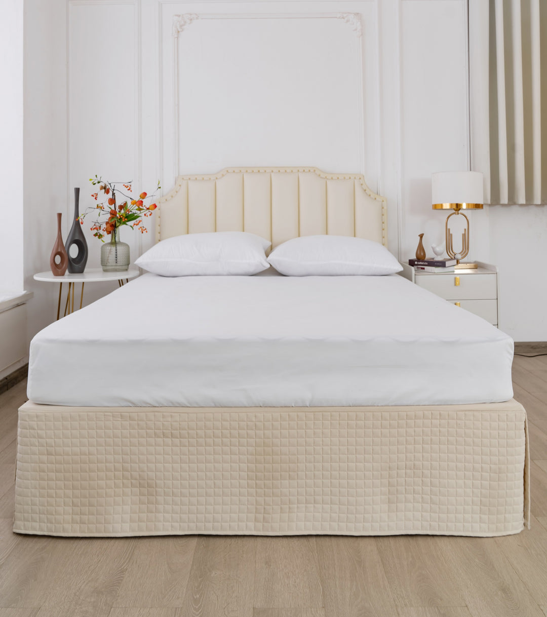 Gouchee Home Grid Bedskirt