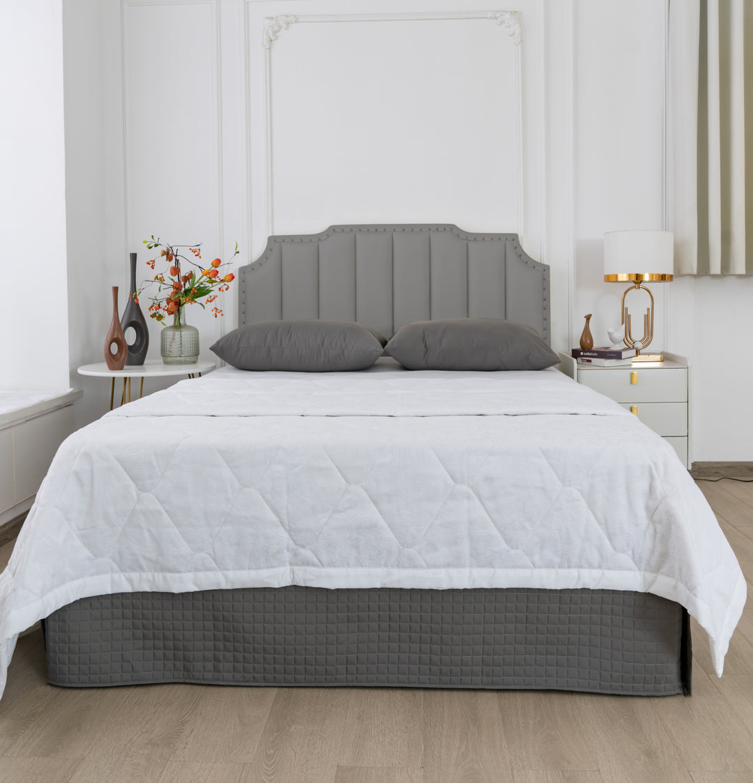 Gouchee Home Grid Bedskirt