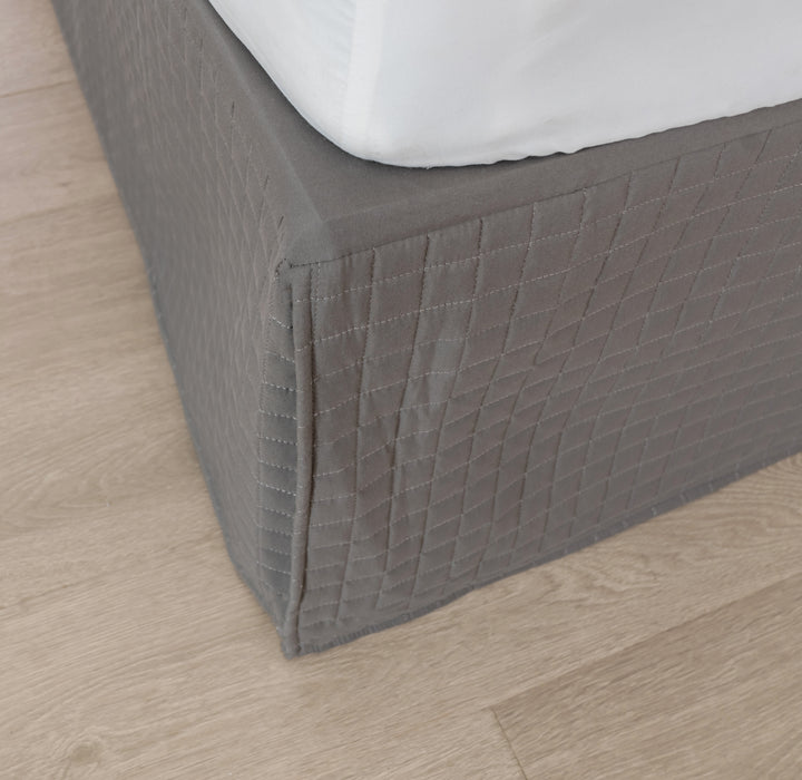 Gouchee Home Grid Bedskirt