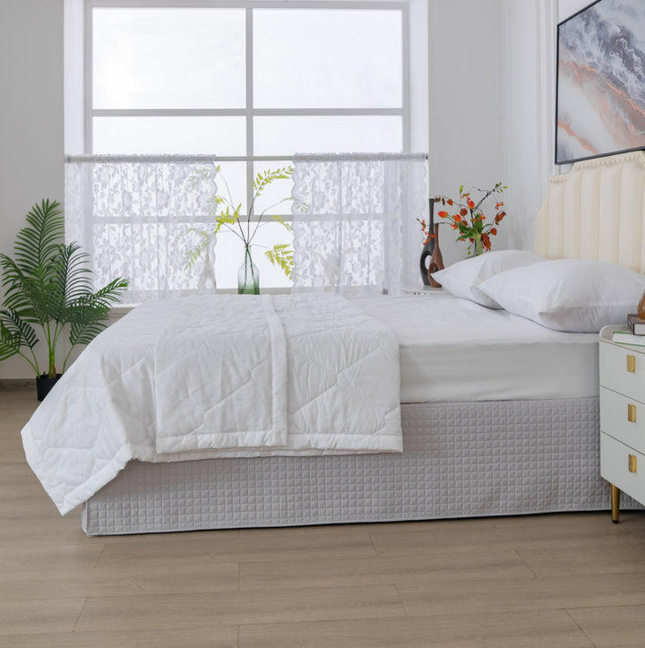 Gouchee Home Grid Bedskirt