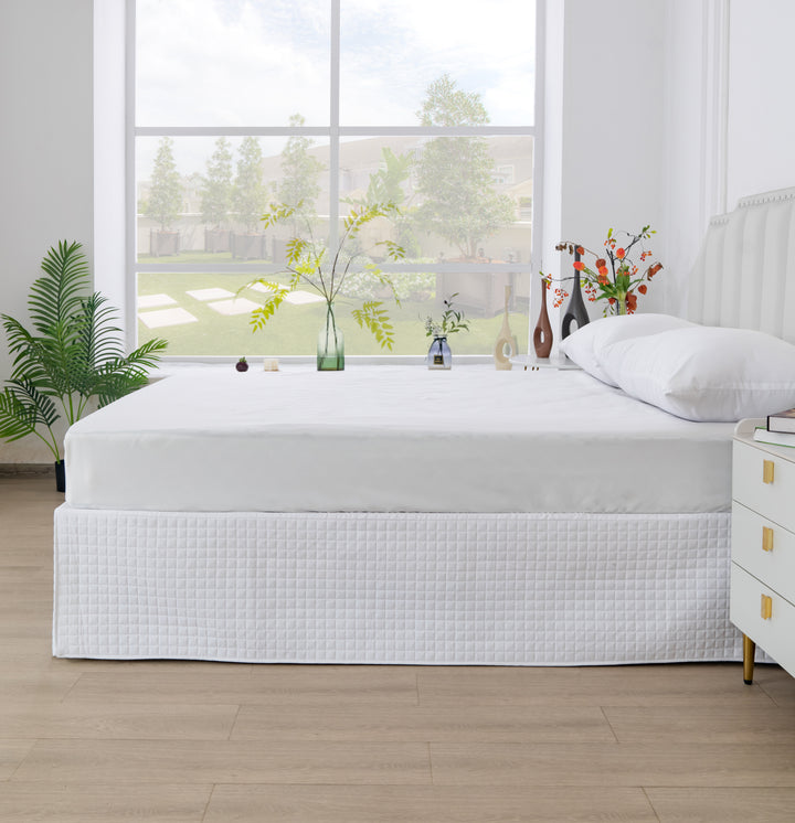 Gouchee Home Grid Bedskirt