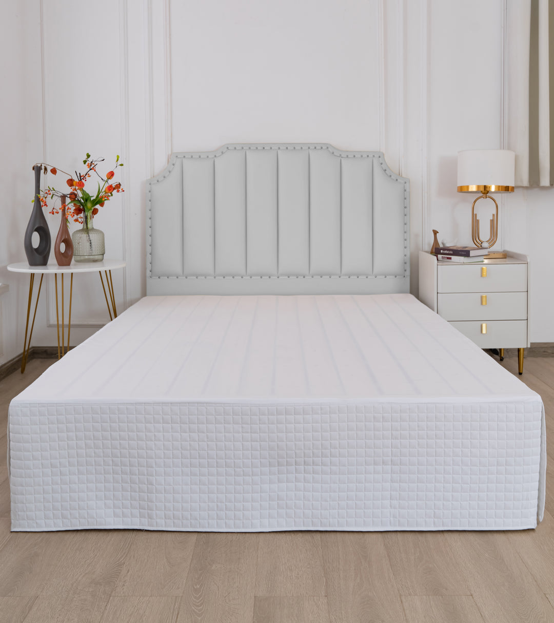 Gouchee Home Grid Bedskirt