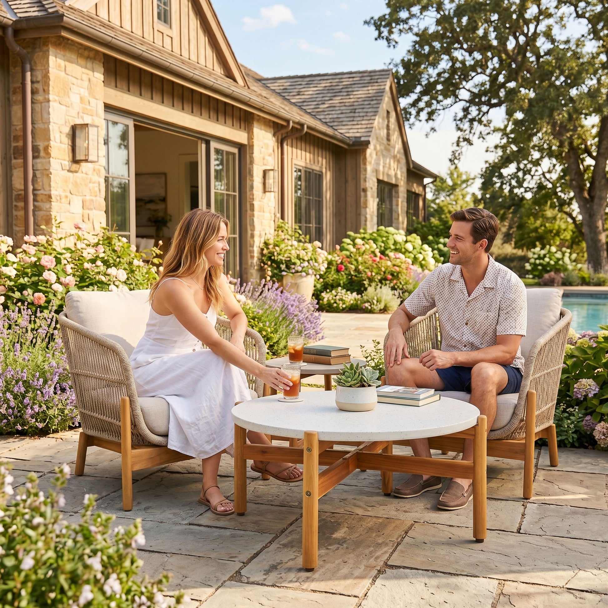 Portofino Outdoor Coffee Table Natural