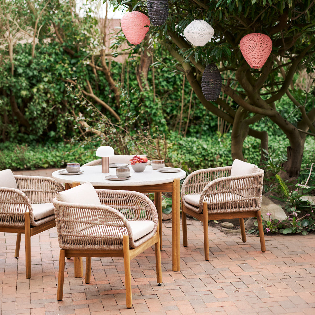 Portofino Outdoor Dining Set Natural-5pc