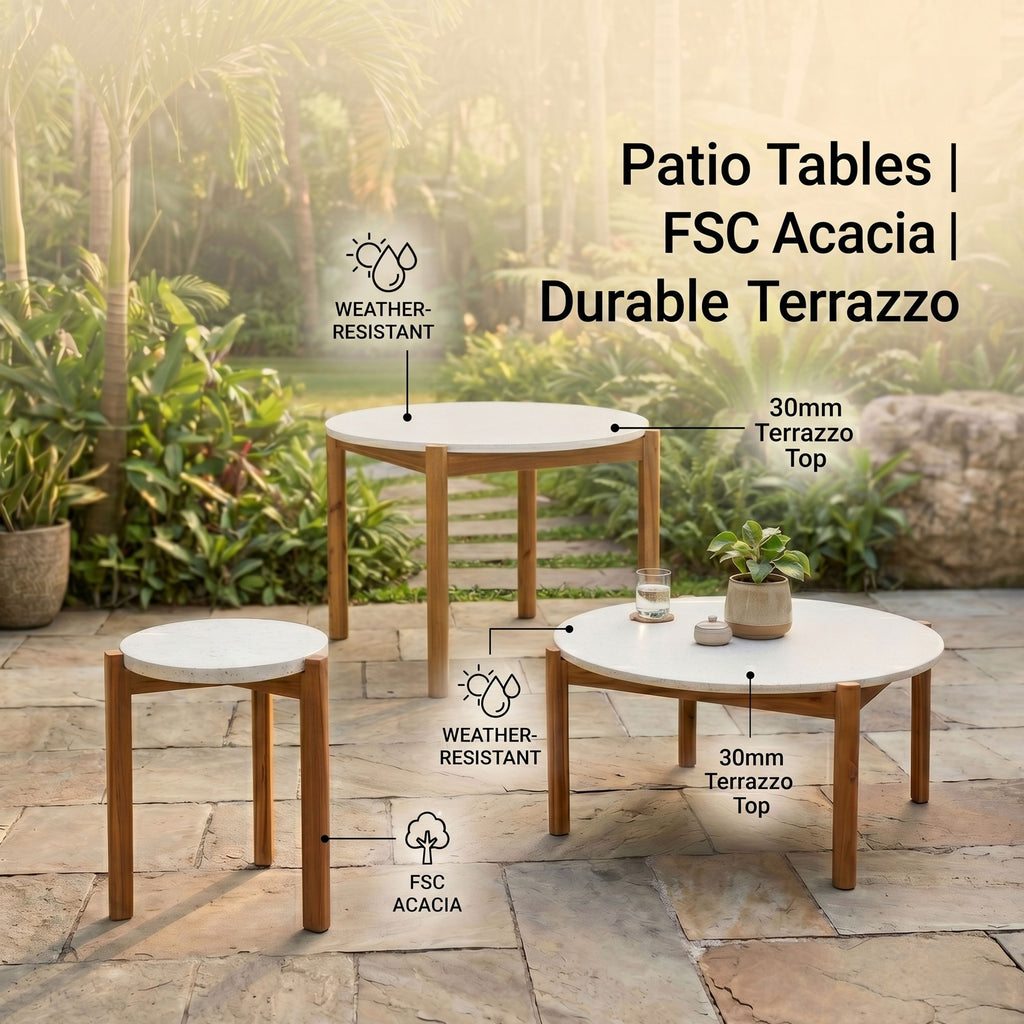 Portofino Outdoor Dining Table Natural
