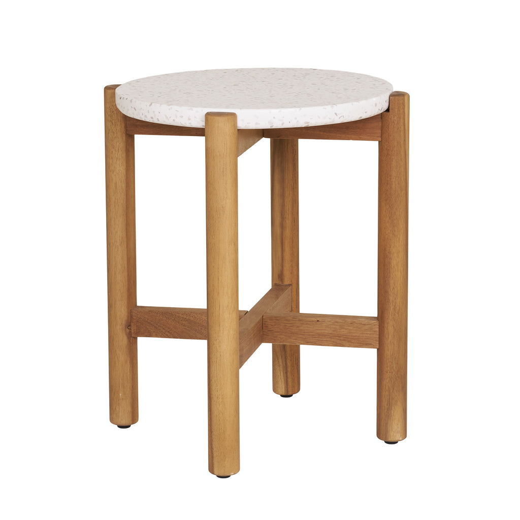 Portofino Outdoor 2 Person Conversation Set with Side Table Natural 3pc