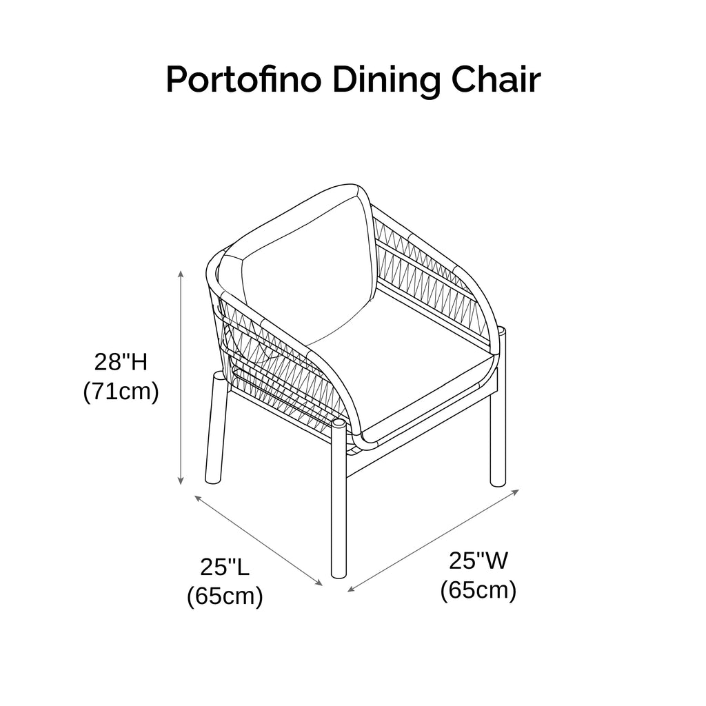 Portofino Outdoor Dining Chair set of 2
