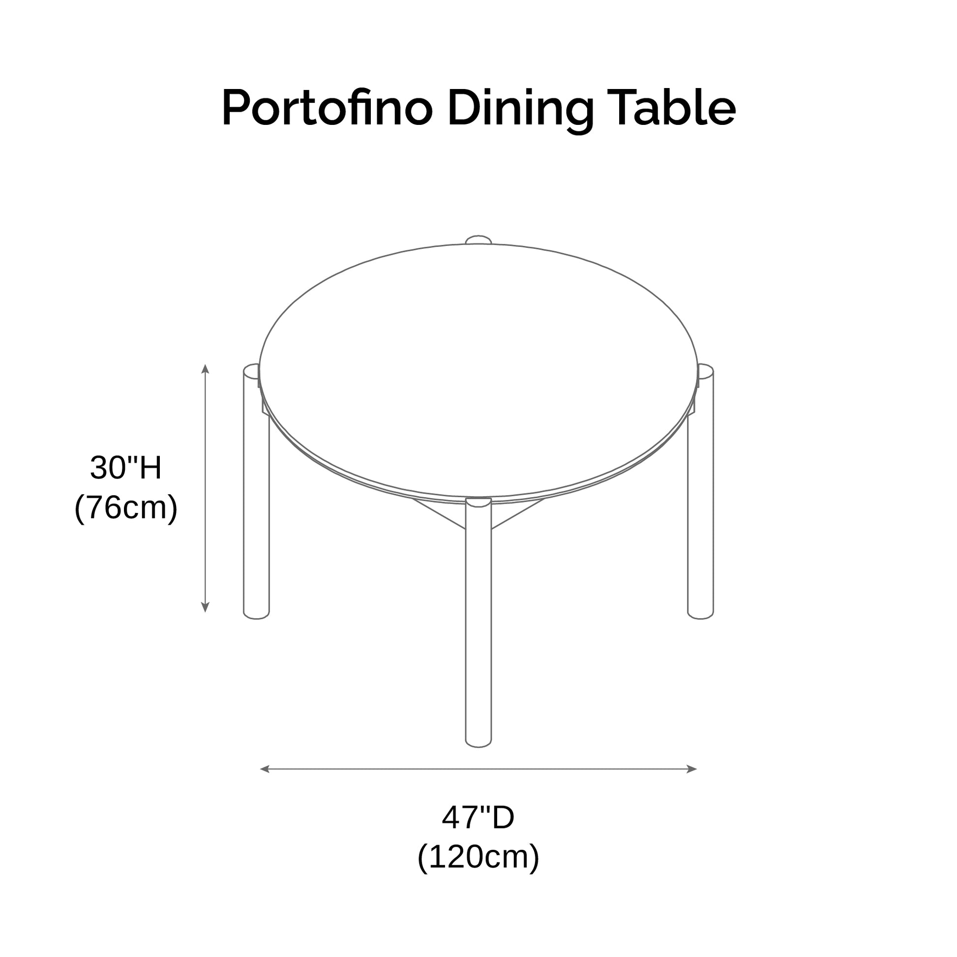 Portofino Outdoor Dining Table Natural