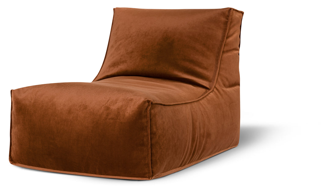 Fauteuil poire en velours Rock