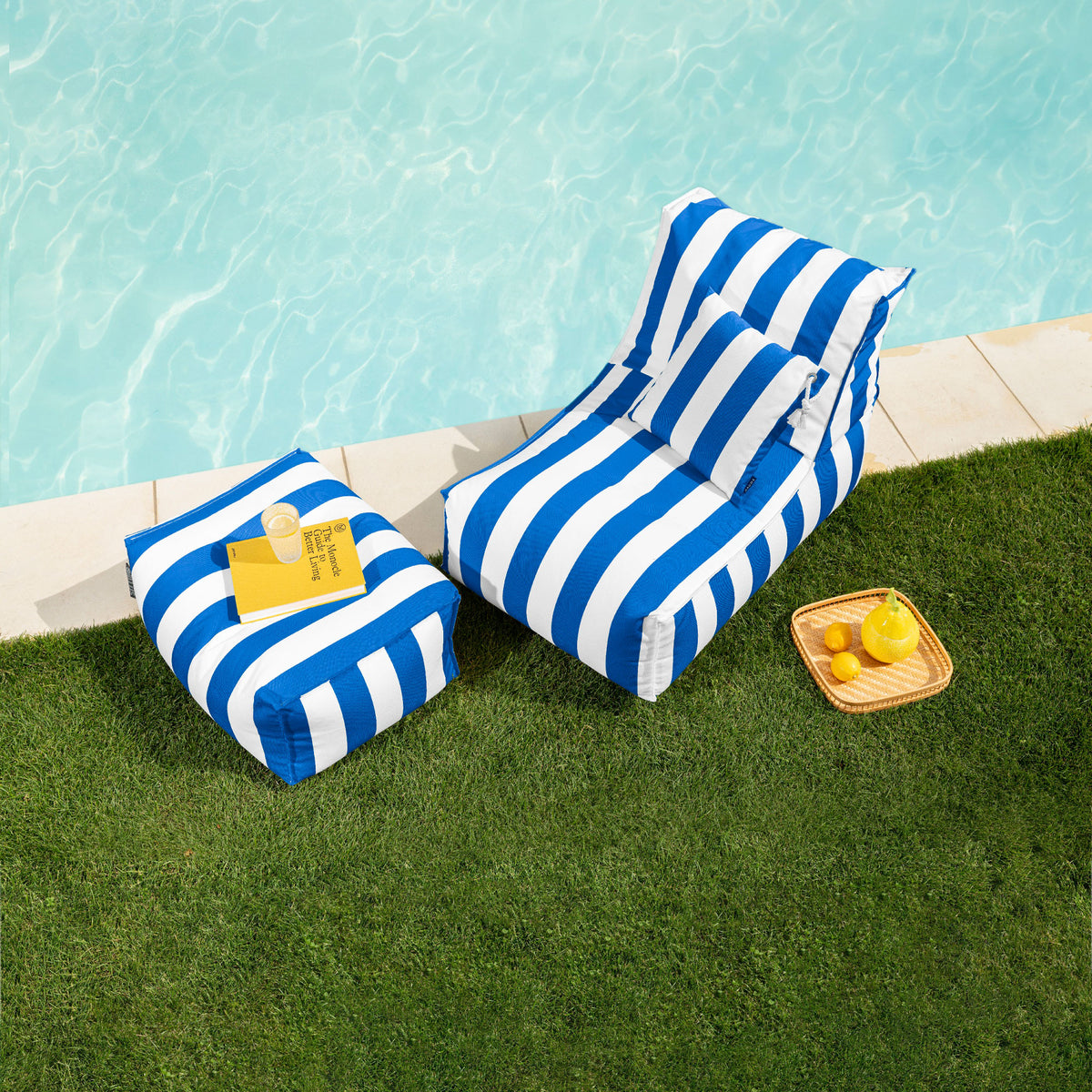 Santorin Rock Outdoor Lounger Shell
