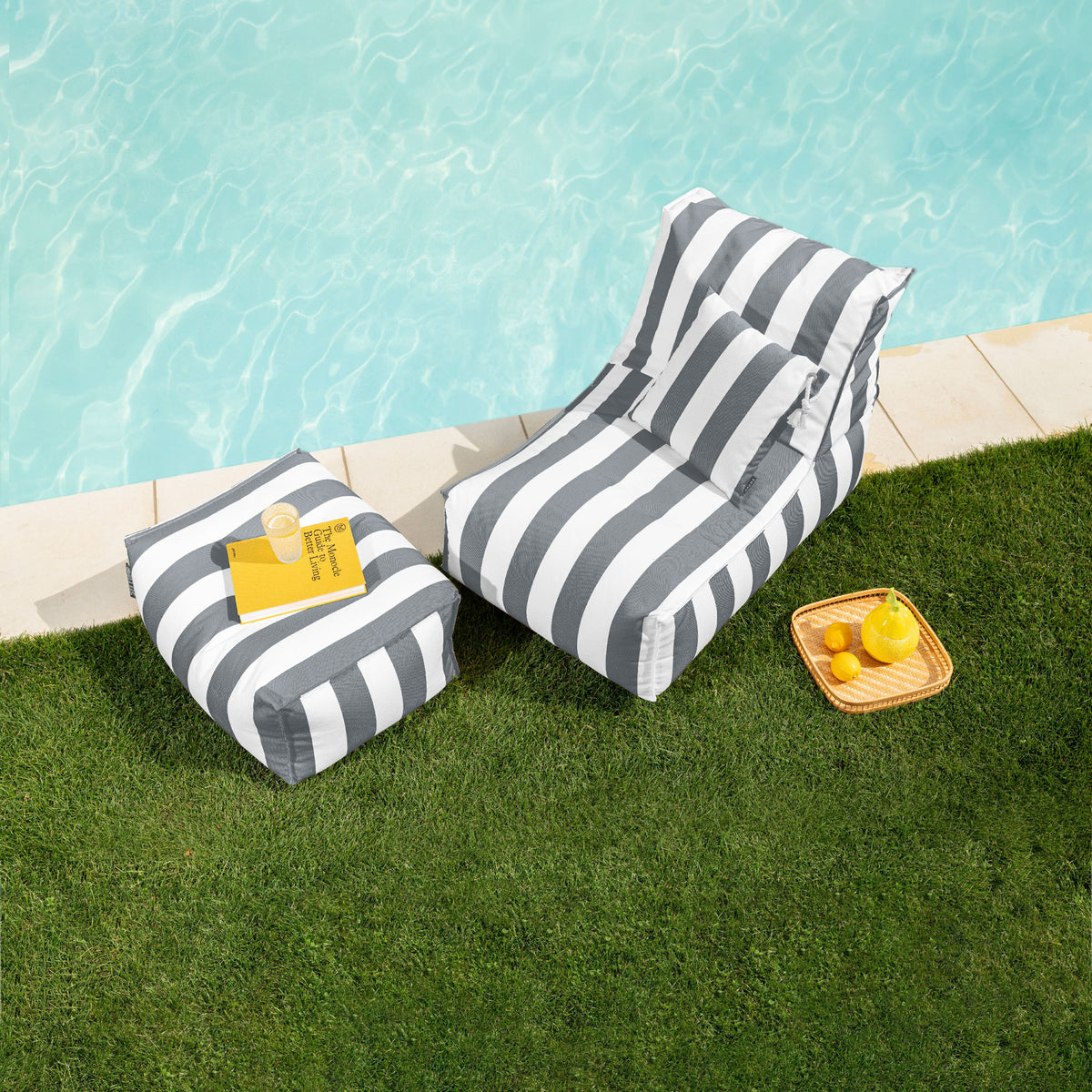 Santorin Rock Outdoor Lounger Shell