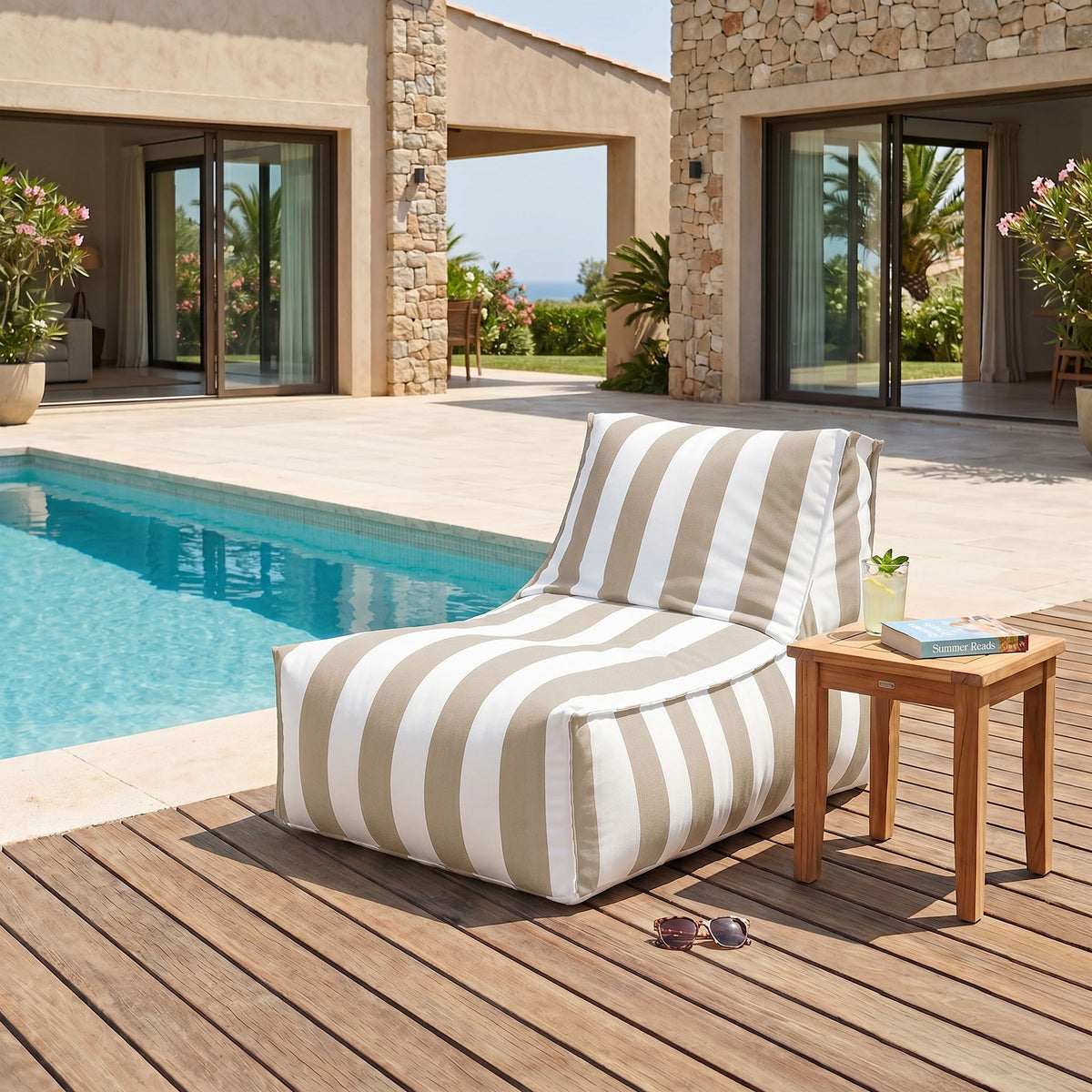 Santorin Rock Outdoor Lounger Shell