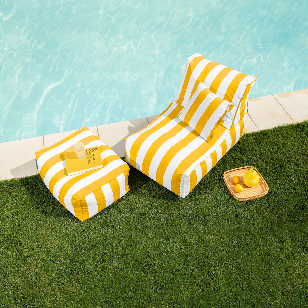 Santorin Rock Outdoor Lounger Shell