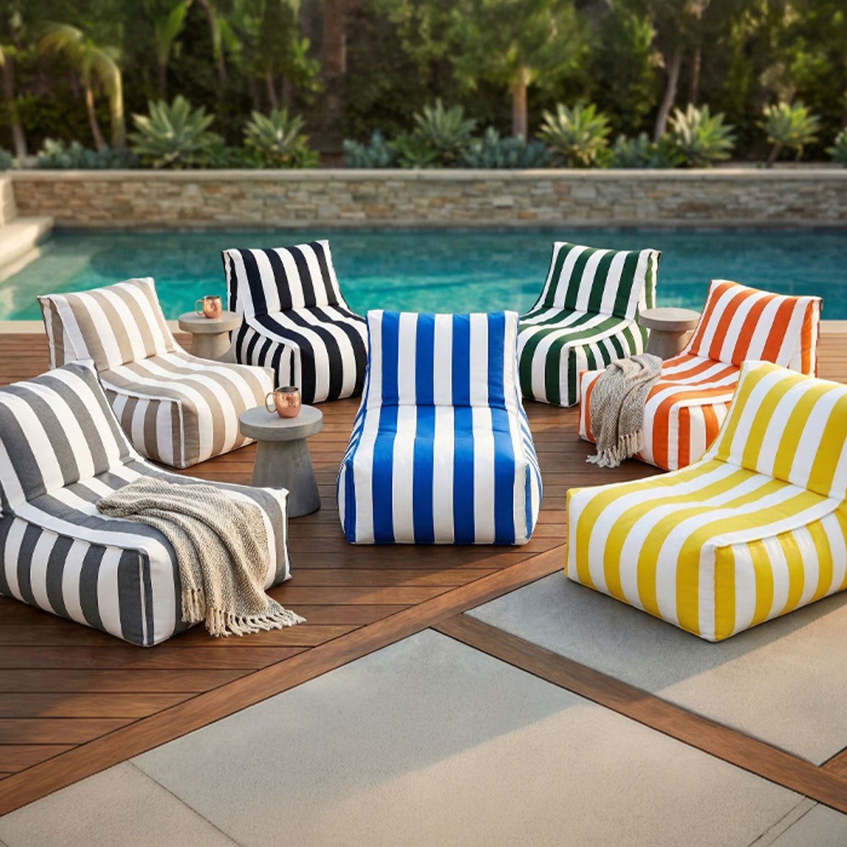 Santorin Rock Outdoor Lounger Shell