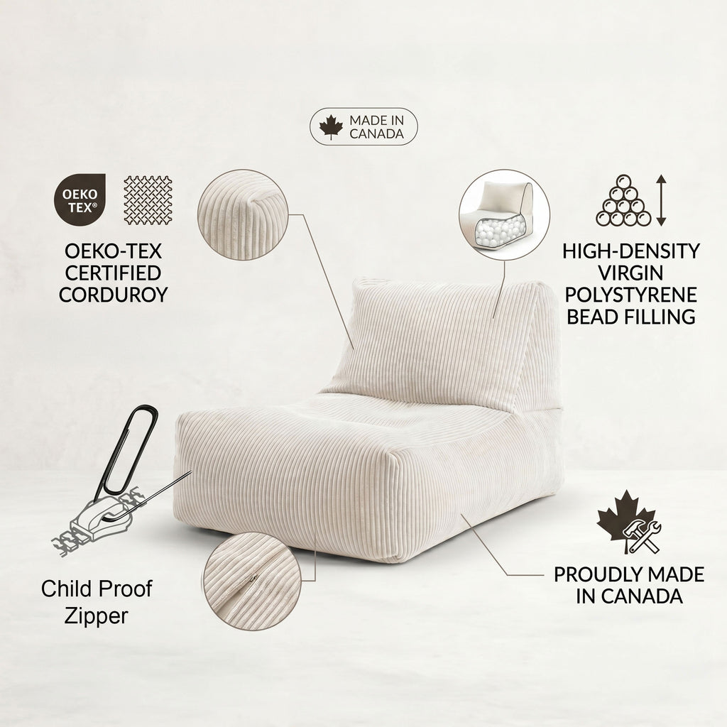 Pouf-chaise longue Shara Rock