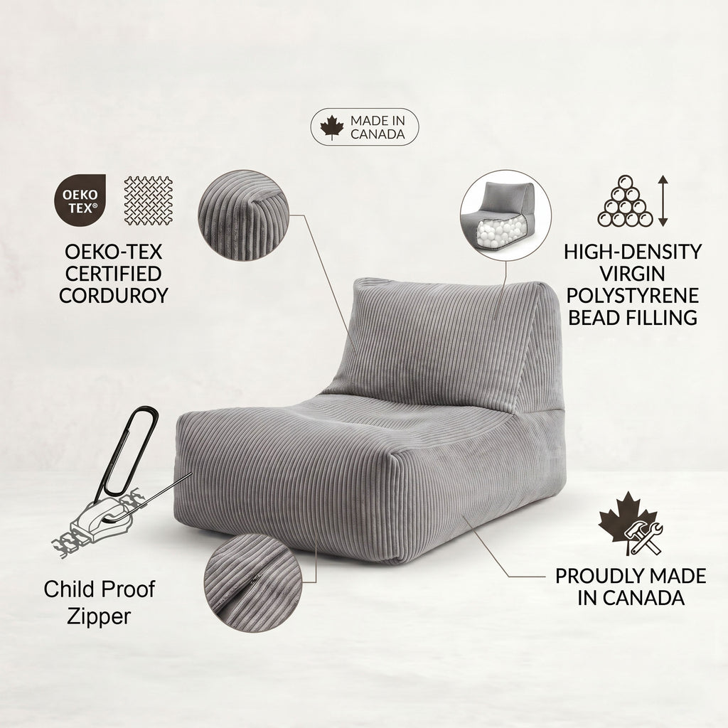 Pouf-chaise longue Shara Rock