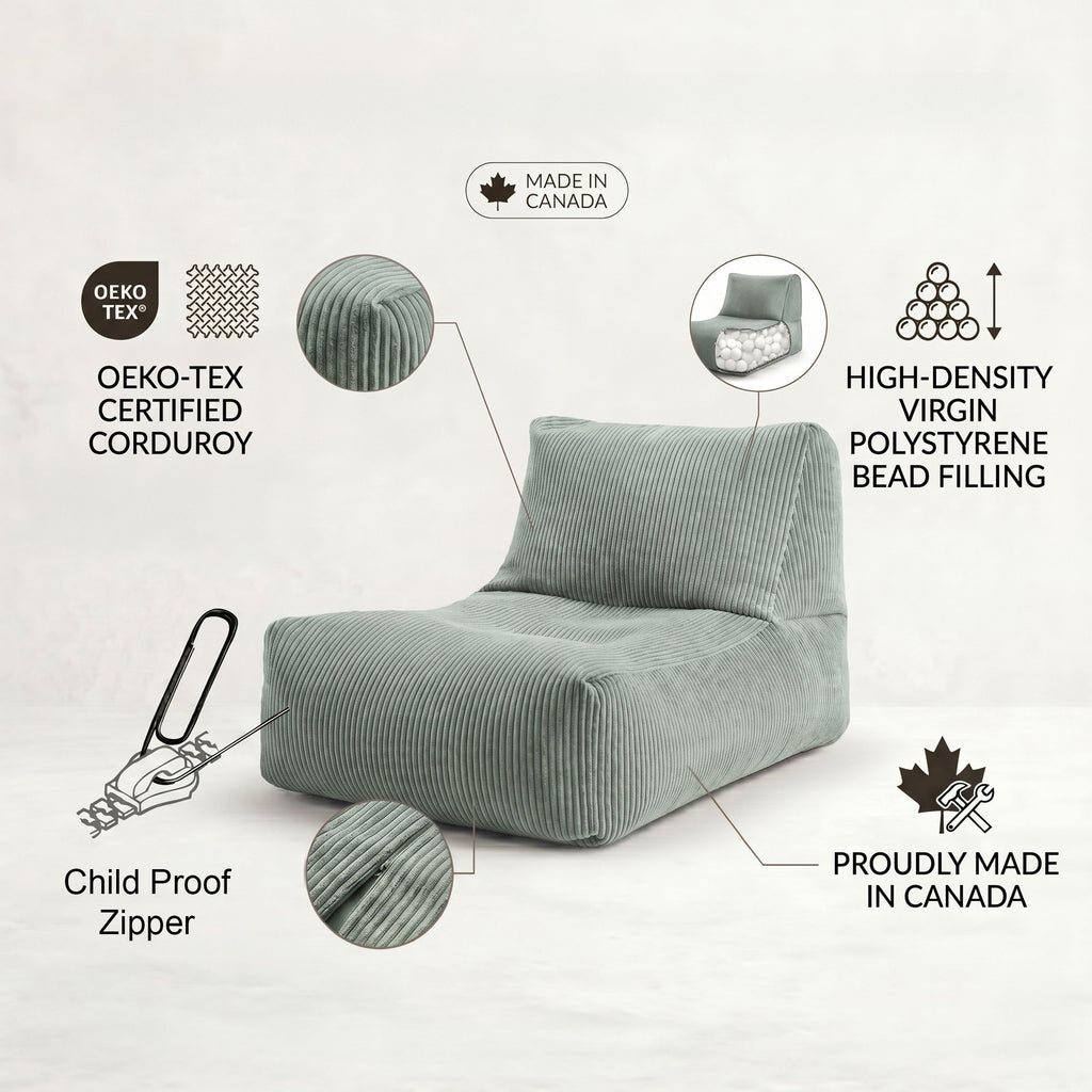 Pouf-chaise longue Shara Rock